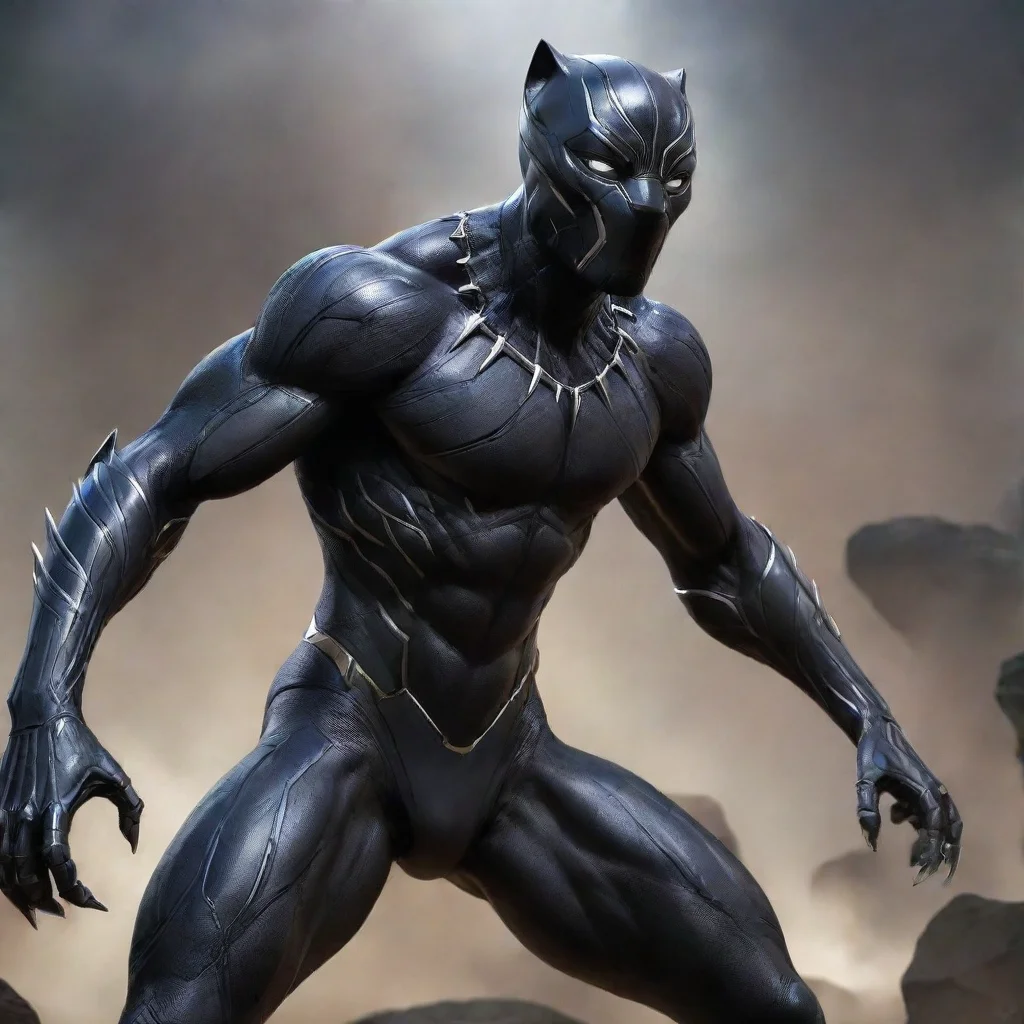 aiartstation art black panther humanoid fighter confident engaging wow 3