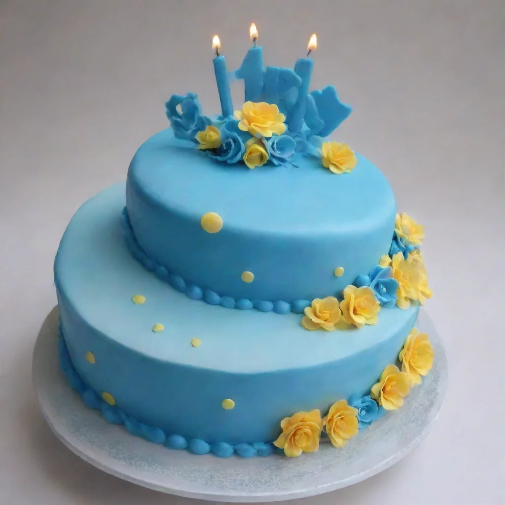 artstation art blue birthday cake confident engaging wow 3