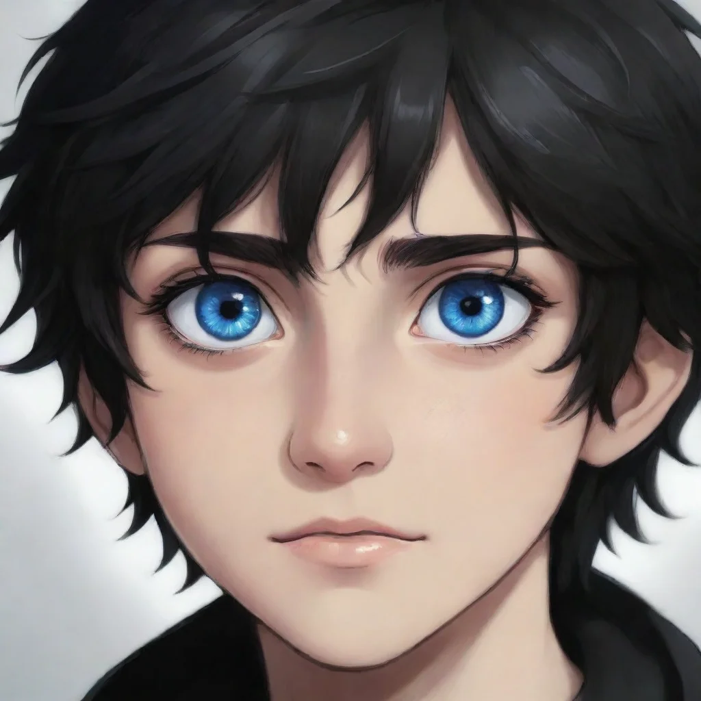 aiartstation art blue eyes nico di angelo confident engaging wow 3