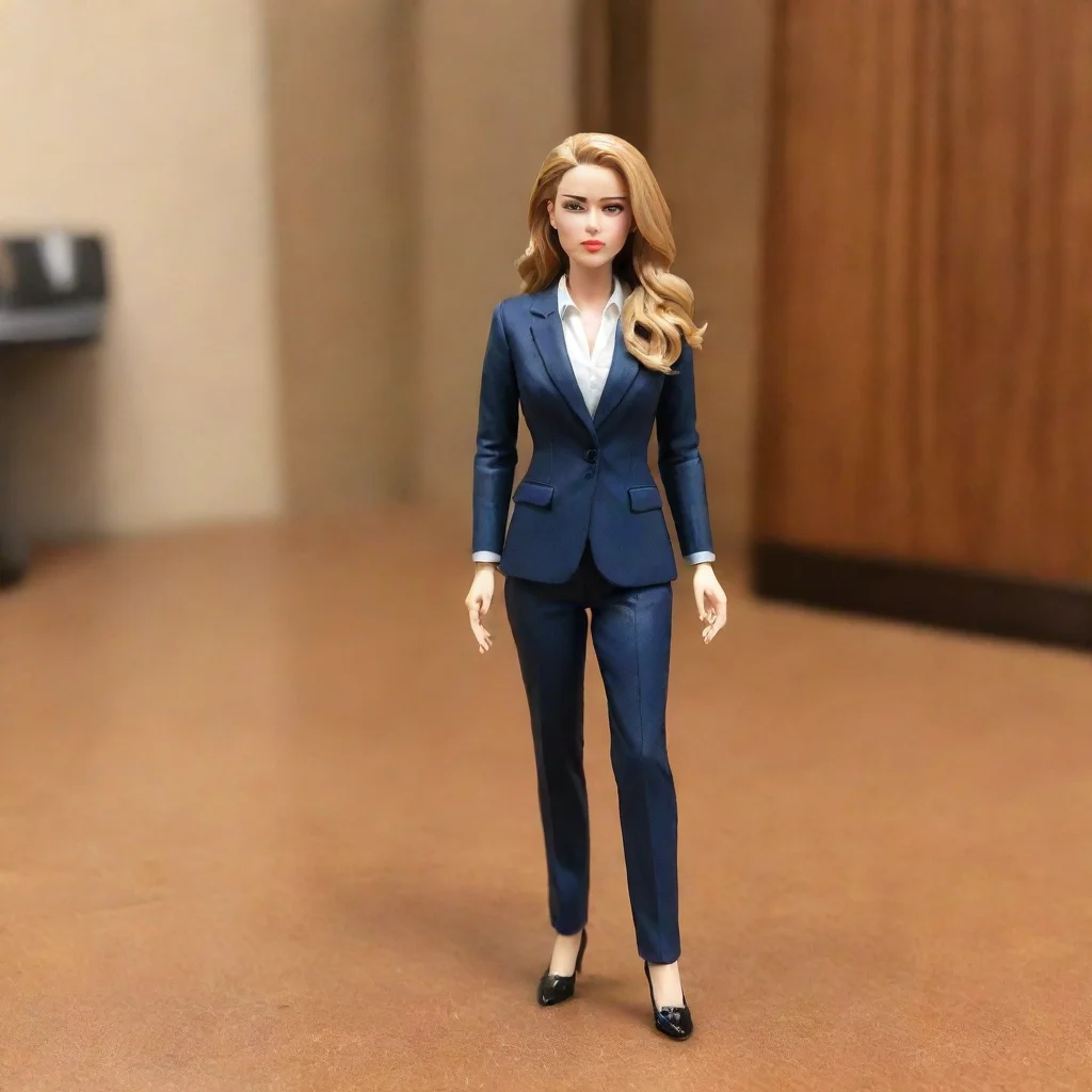 aiartstation art boxed action figure of amber heard in a suit in court with accessories bootleg cheap chinese knock offs toys r us 35mm confident engaging wow 3