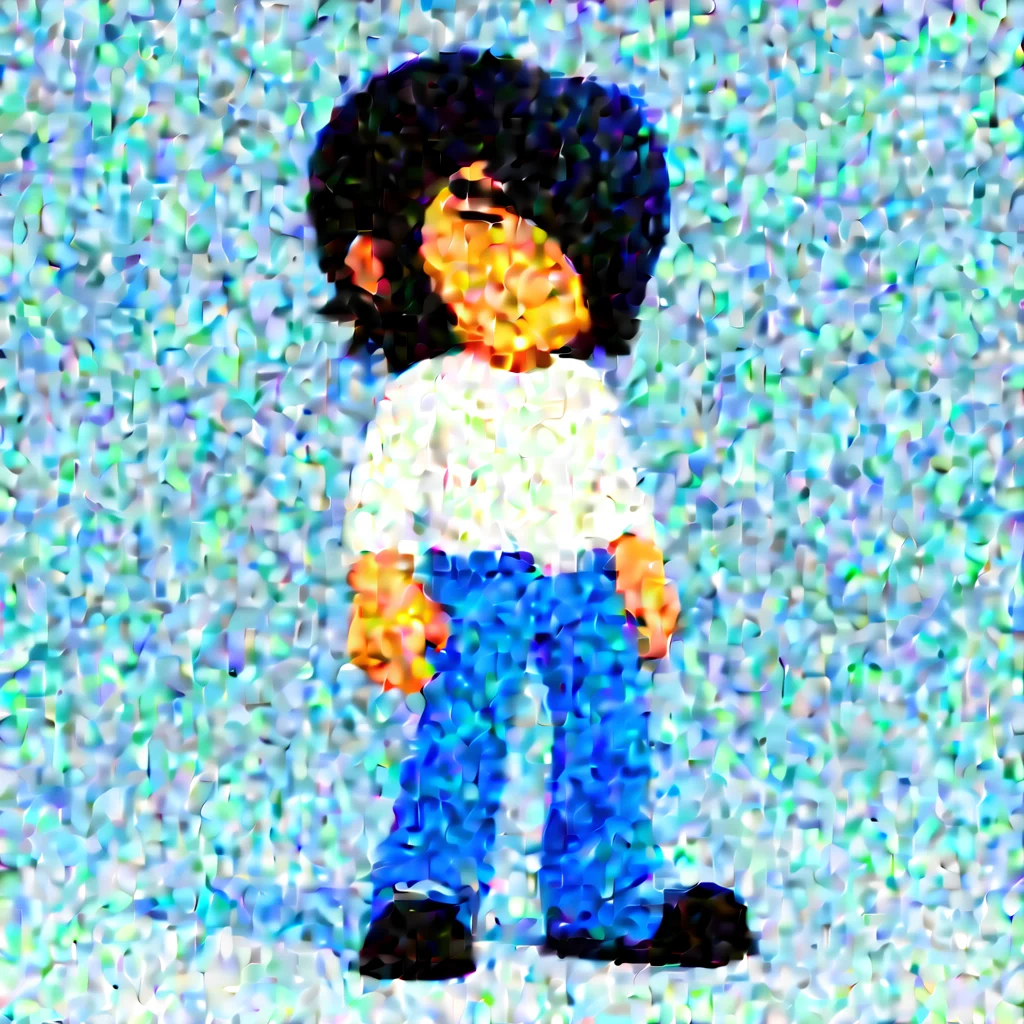 aiartstation art brawl stars boy with black hair%2C white shirt%2C blue jeans%2C and black shoes. confident engaging wow 3