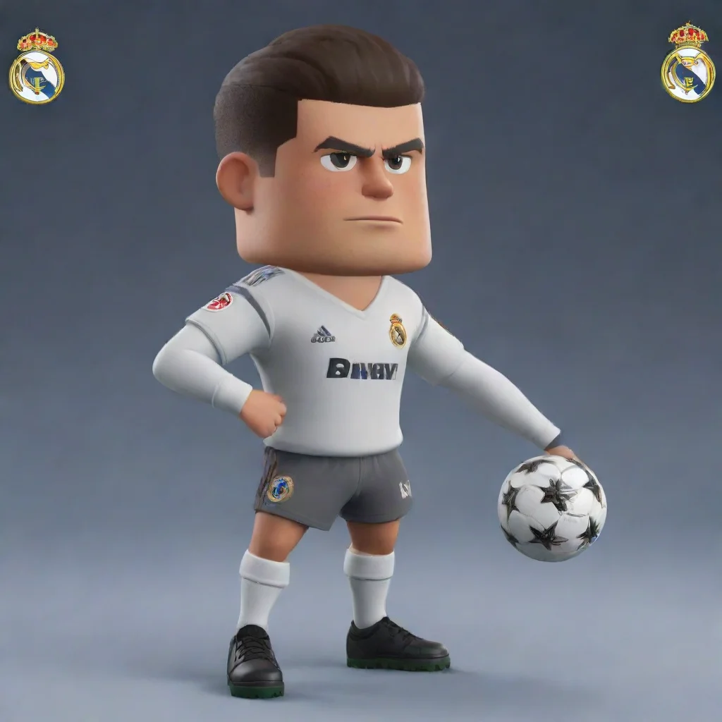 aiartstation art brawl stars cristiano ronaldo with real madrid kit  confident engaging wow 3