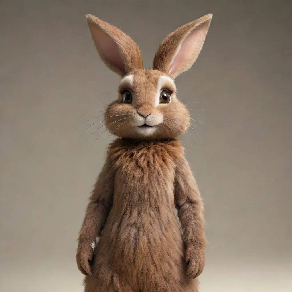 aiartstation art brown anthropomorphic female rabbit%2C full fur confident engaging wow 3