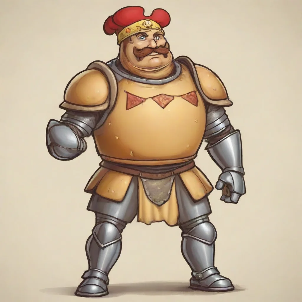 aiartstation art cartoon cheeseburger man with medieval armor confident engaging wow 3