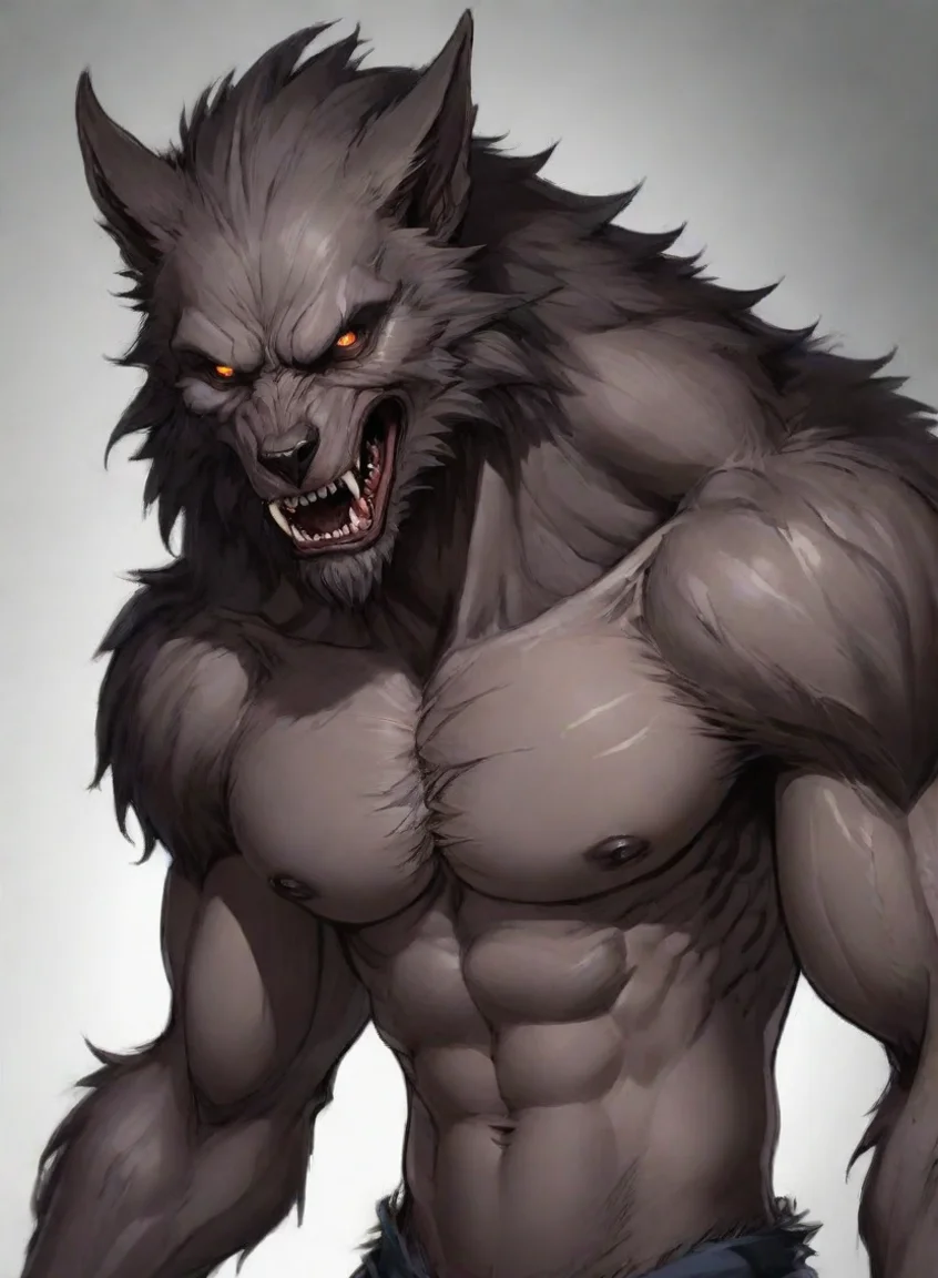 aiartstation art character attractive hd anime art werewolf man detailed confident engaging wow 3 portrait43