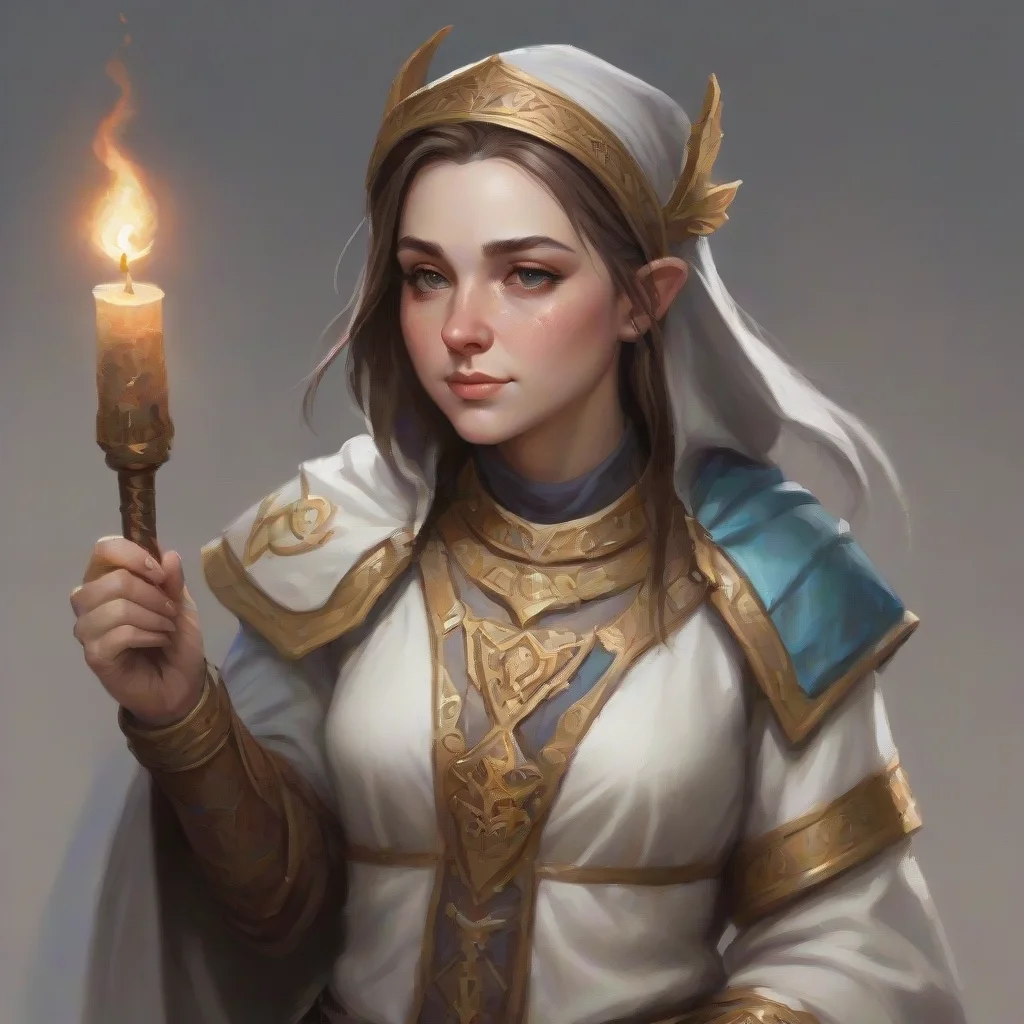 artstation art character profile picture cleric female healing magic fantasy dnd pathfinder painting ar 32 confident engaging wow 3