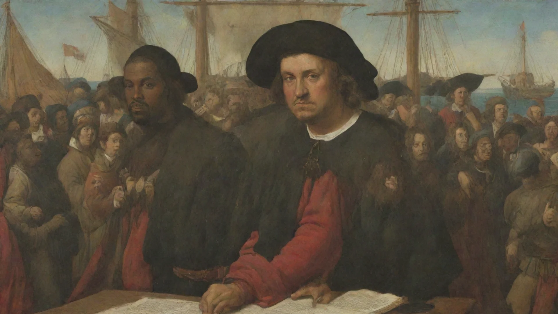 aiartstation art christopher columbus discovers kanye%2C 1492 confident engaging wow 3 hdwidescreen
