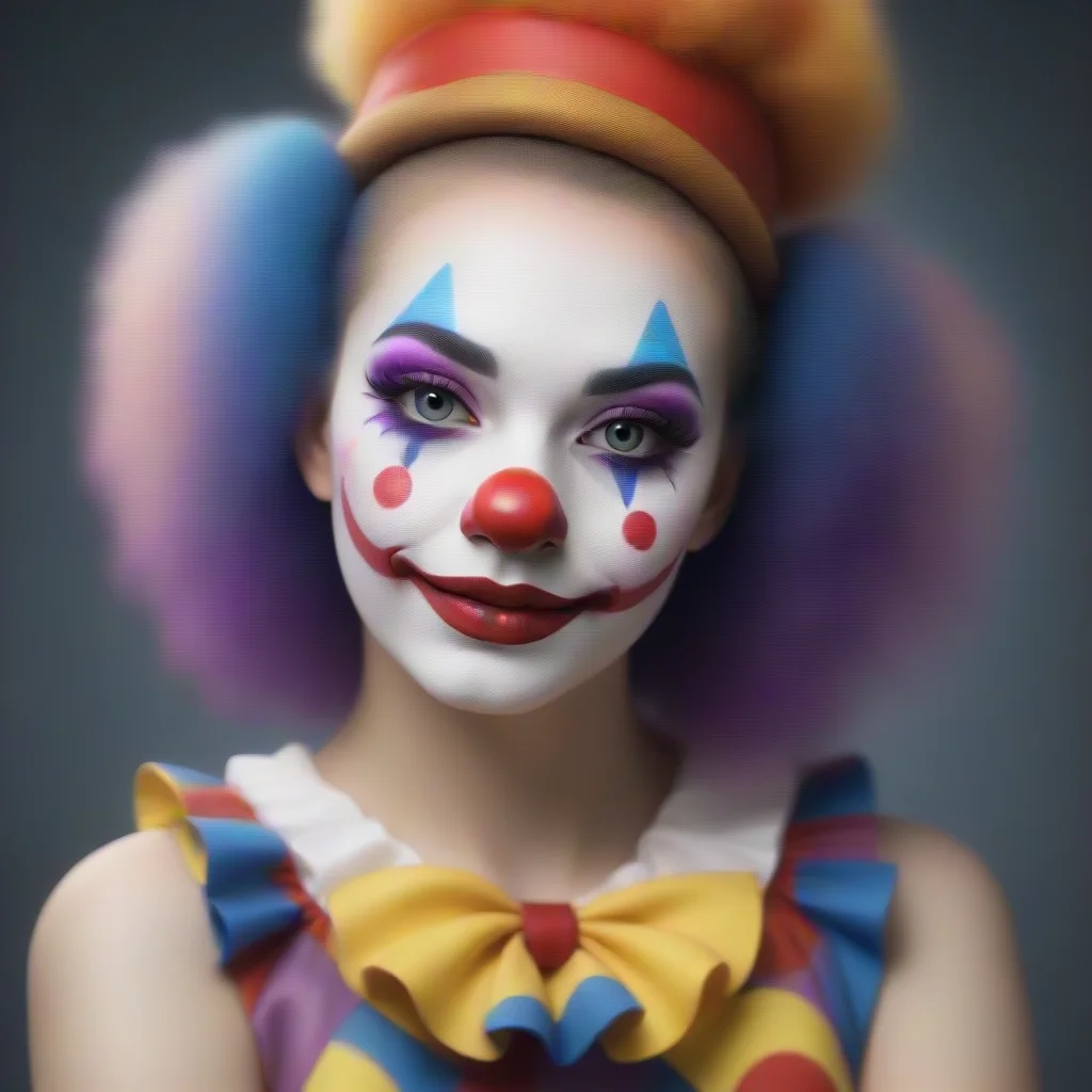 aiartstation art clown girl makeover confident engaging wow 3
