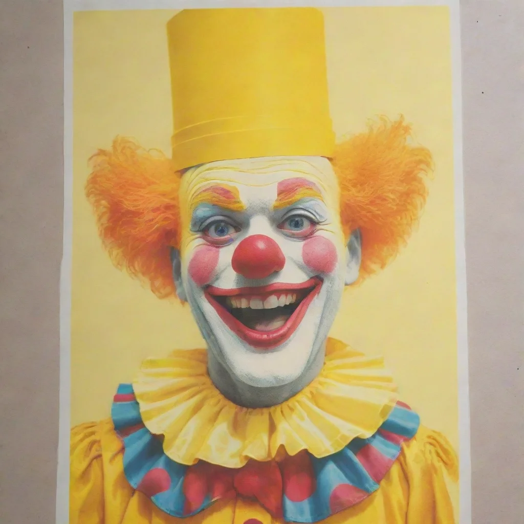 artstation art clown risograph yellow confident engaging wow 3