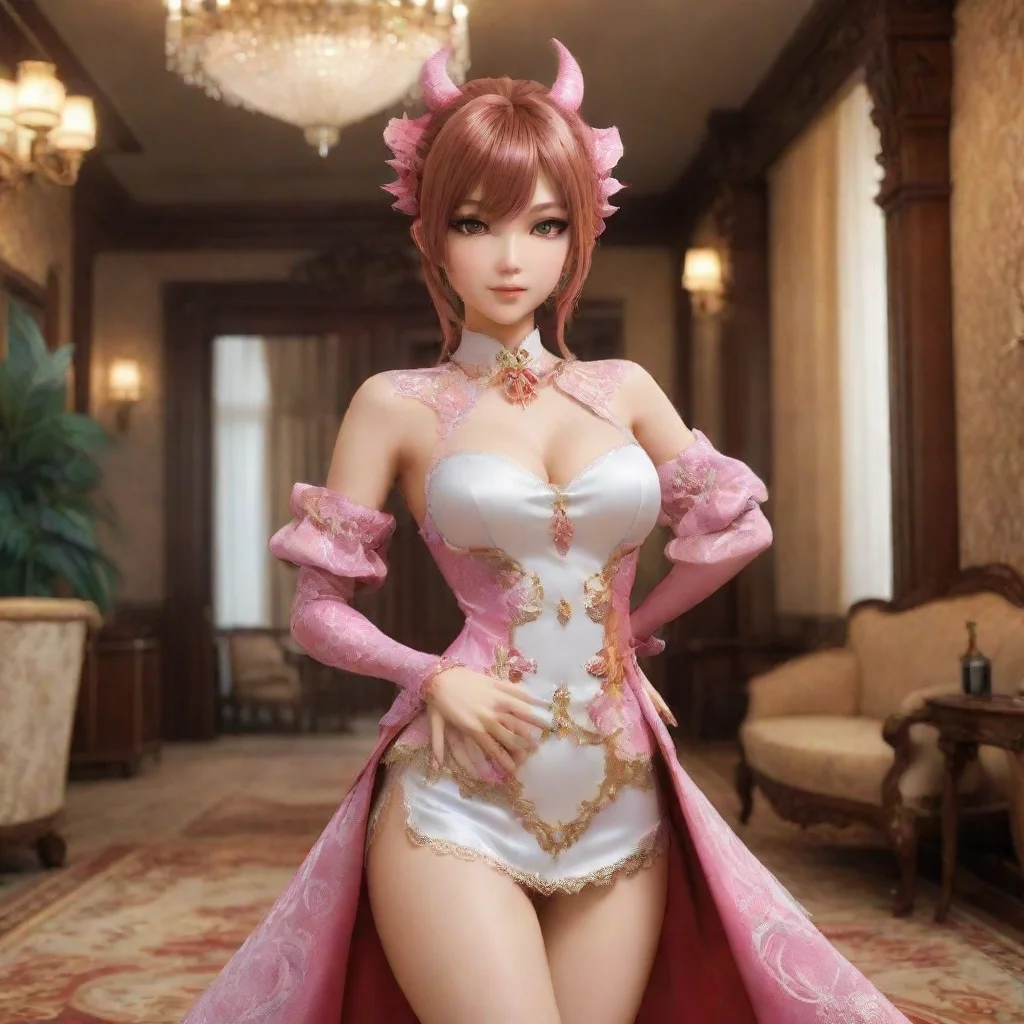 aiartstation art coco kiryu%2C a sophisticated and lively dragon girl%2C welcomes you to her luxurious mansion in the city. confident engaging wow 3