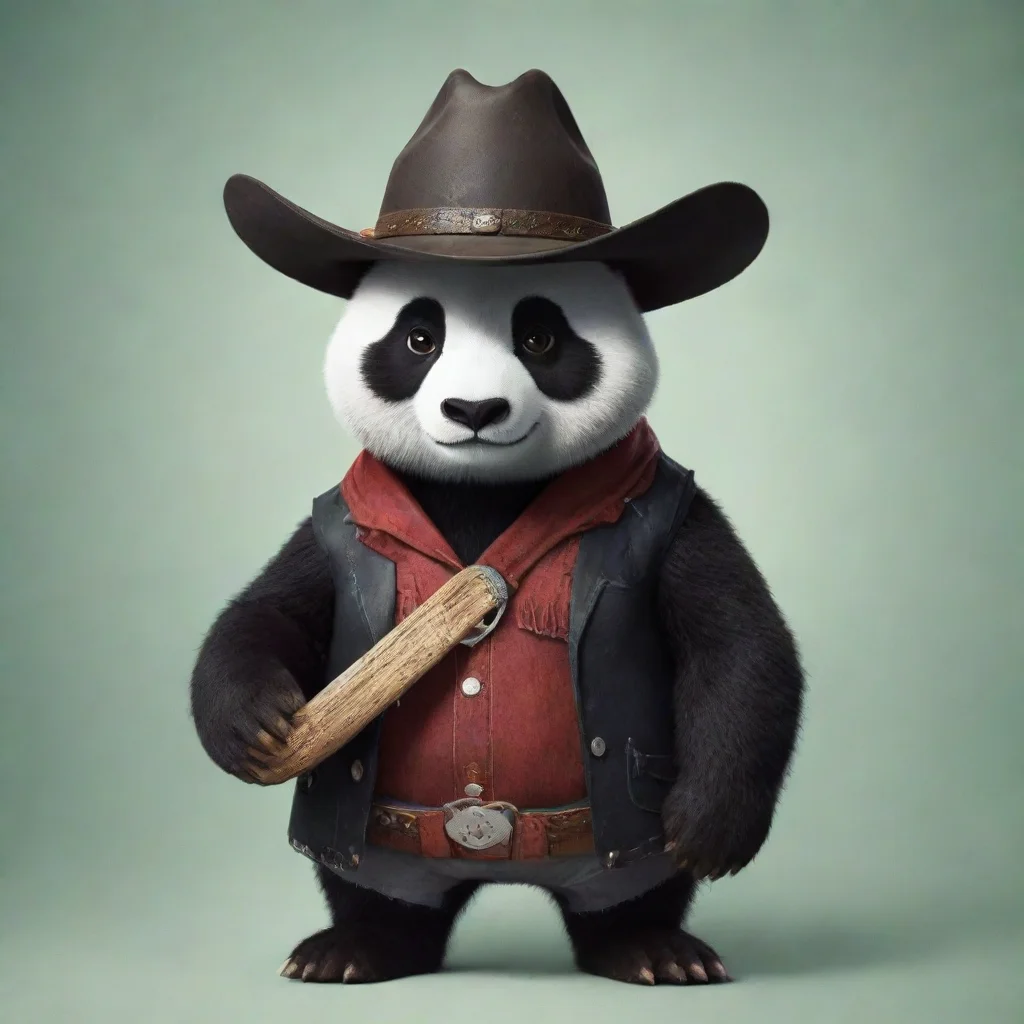 artstation art cowboy panda confident engaging wow 3