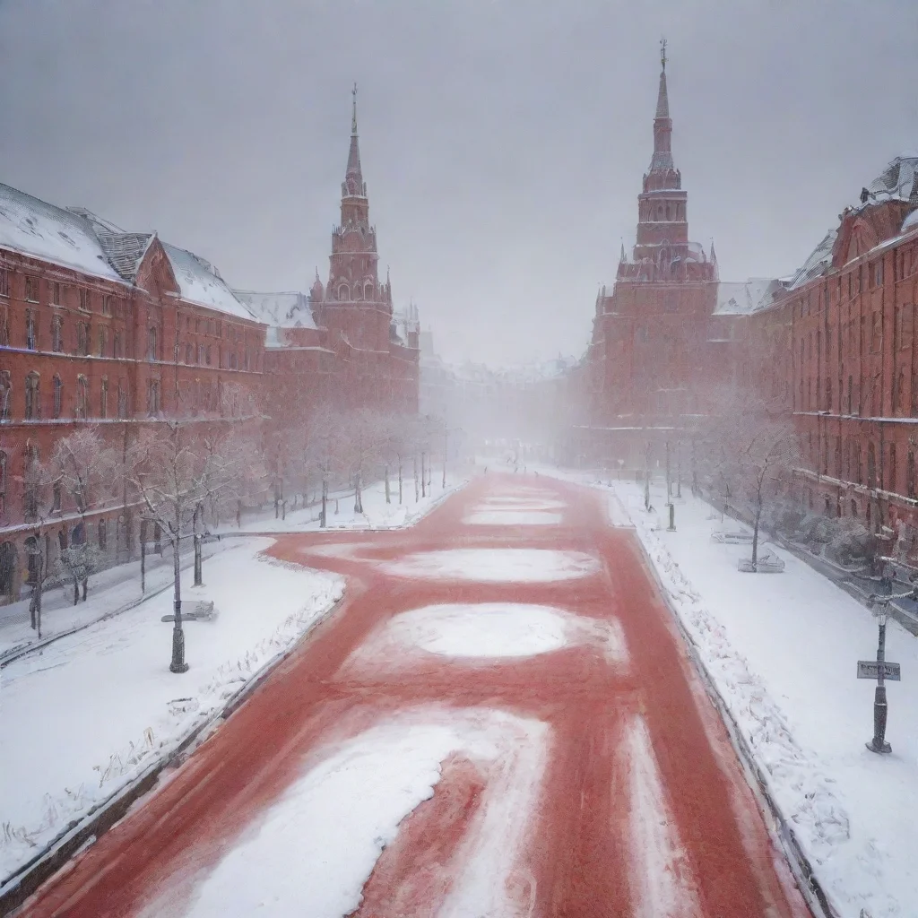 aiartstation art crea imagen de la plaza roja de moscu nevando realista confident engaging wow 3