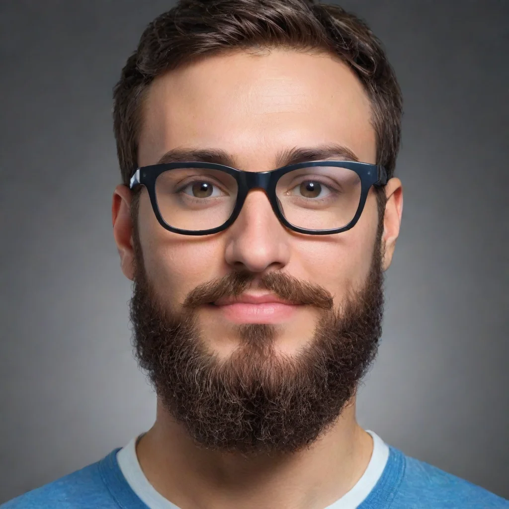 aiartstation art crea un avatar con gafas y barba  confident engaging wow 3