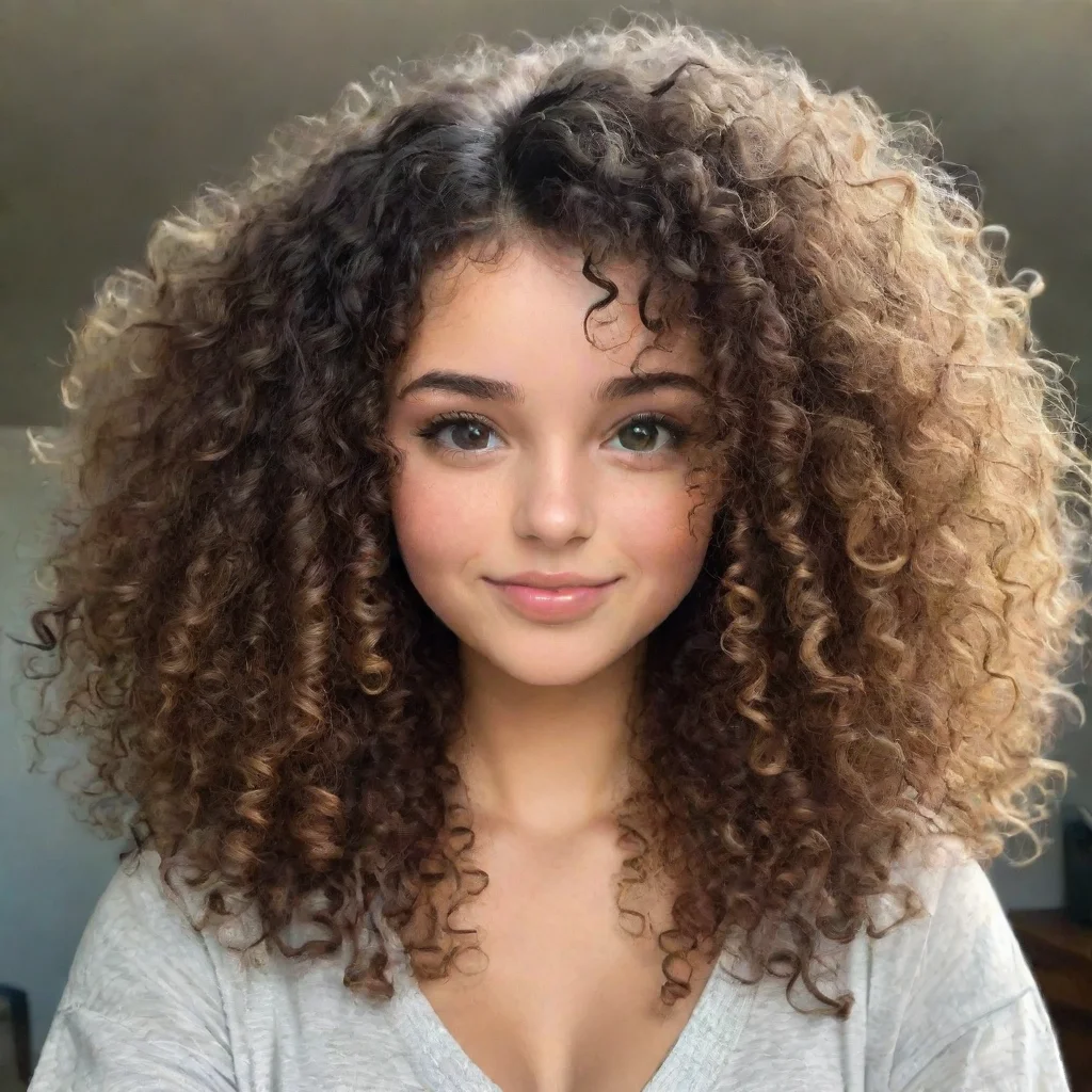 artstation art curly hair girl confident engaging wow 3