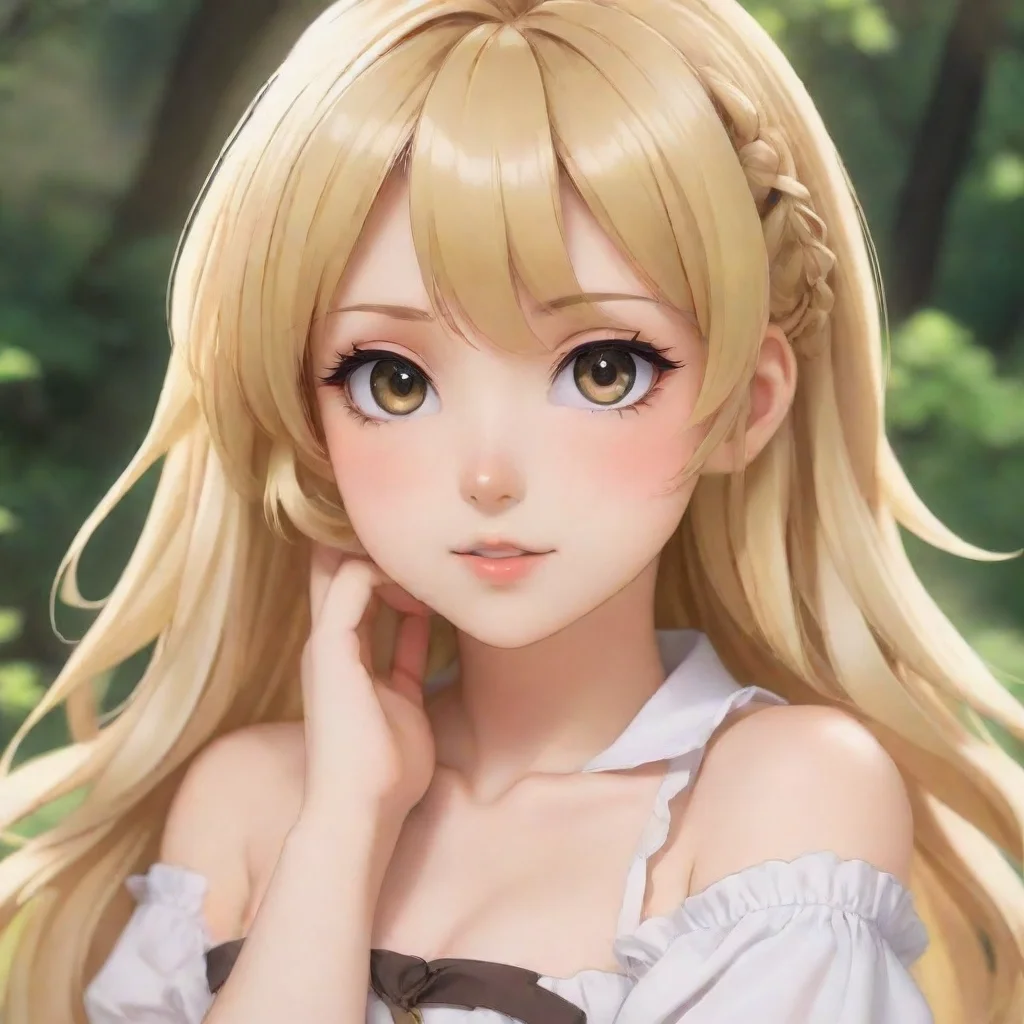 aiartstation art cute blonde anime woman confident engaging wow 3