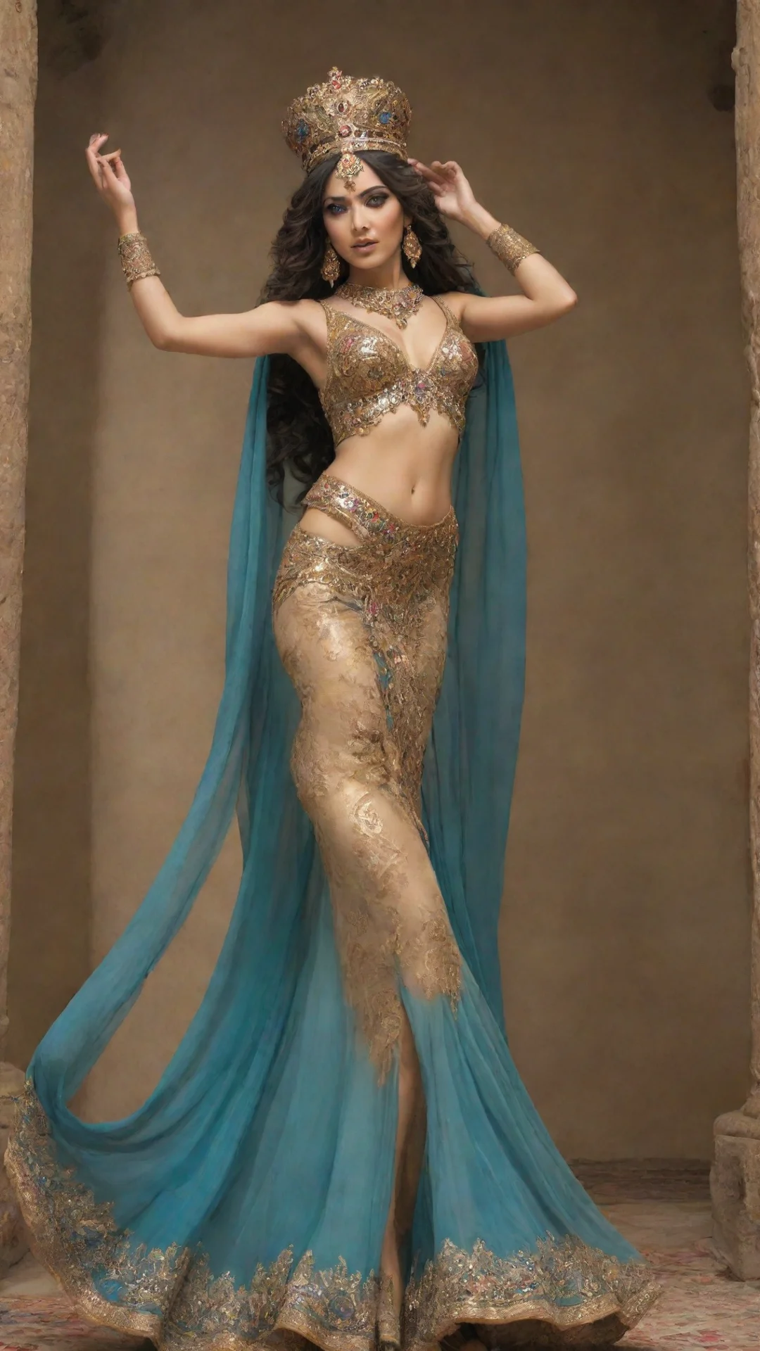 aiartstation art dancing persian queen confident engaging wow 3 tall