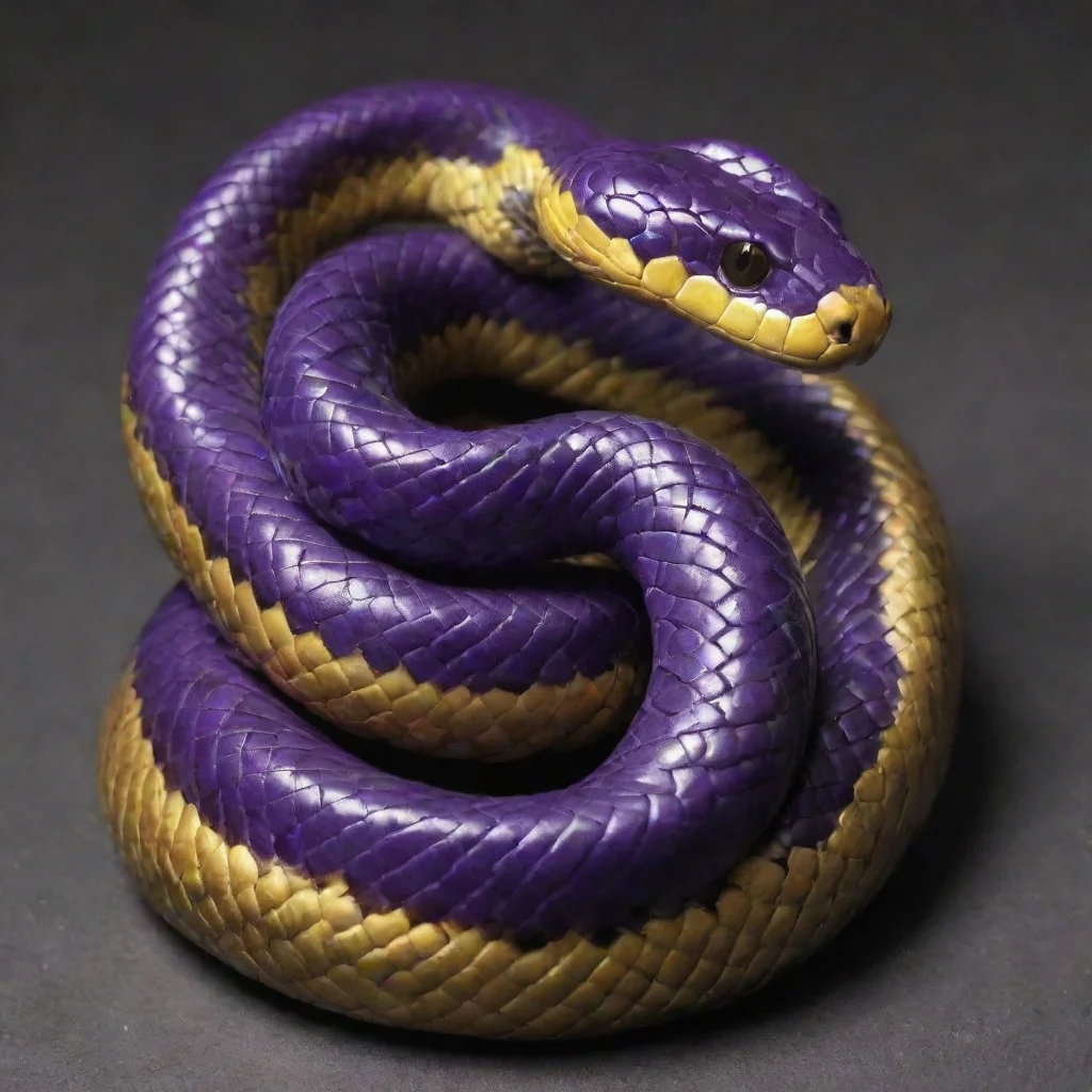 artstation art dark purple and gold snake confident engaging wow 3