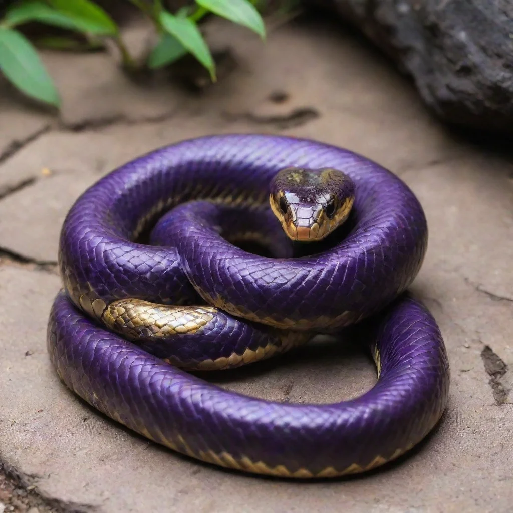 artstation art dark purple and gold snake scary confident engaging wow 3