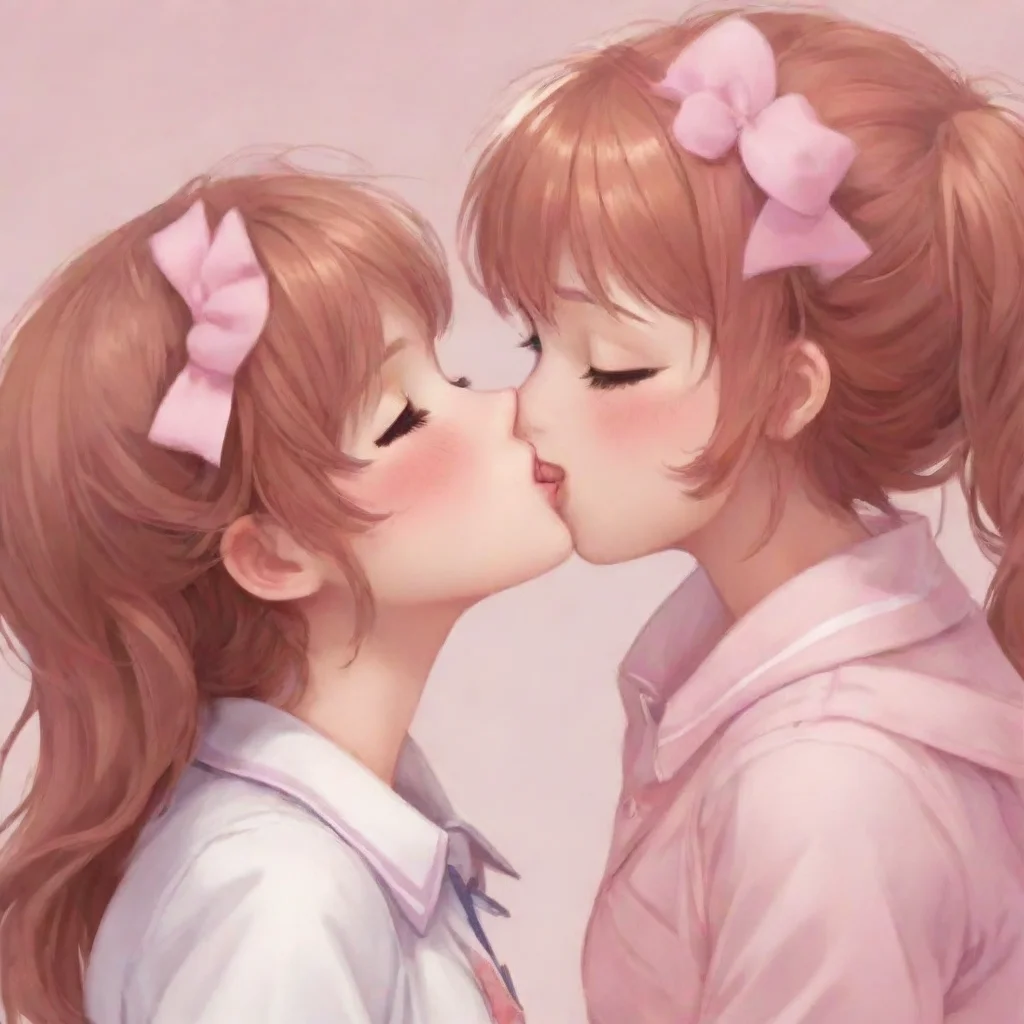 aiartstation art ddlc kissing you confident engaging wow 3