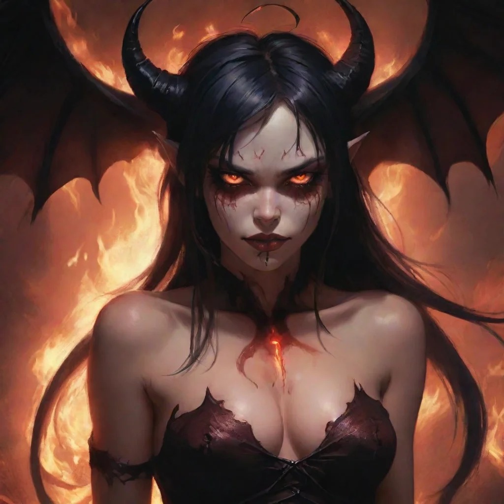 aiartstation art demon girl confident engaging wow 3