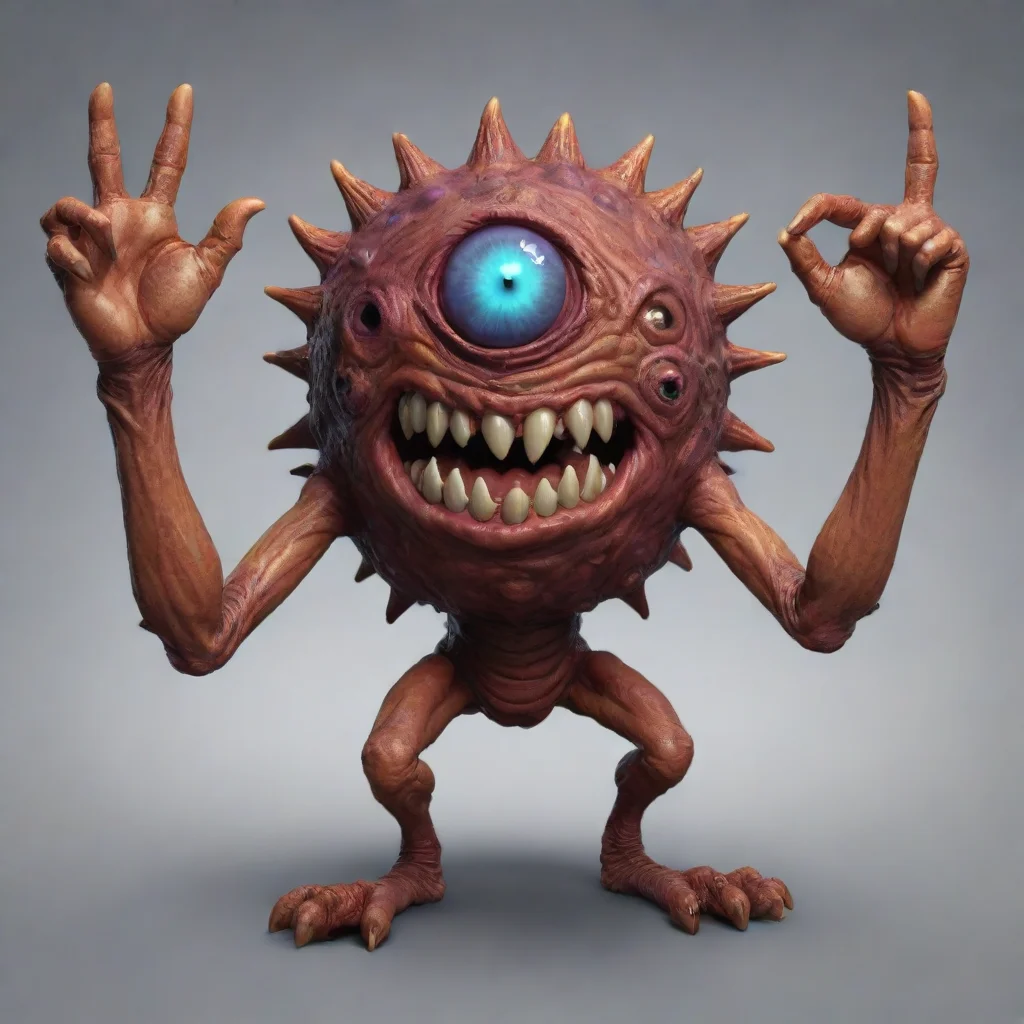 artstation art dnd beholder with okay handsigns confident engaging wow 3