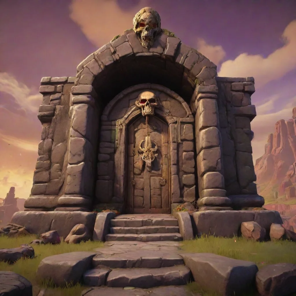 artstation art doom tomb extremely high quality 4k fortnite style confident engaging wow 3