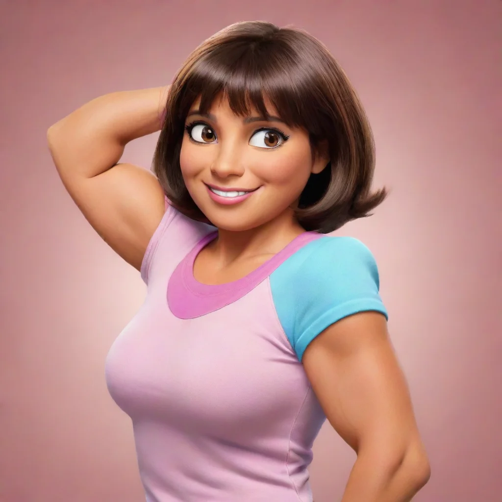 aiartstation art dora the explorer%27s mom biceps flex confident engaging wow 3