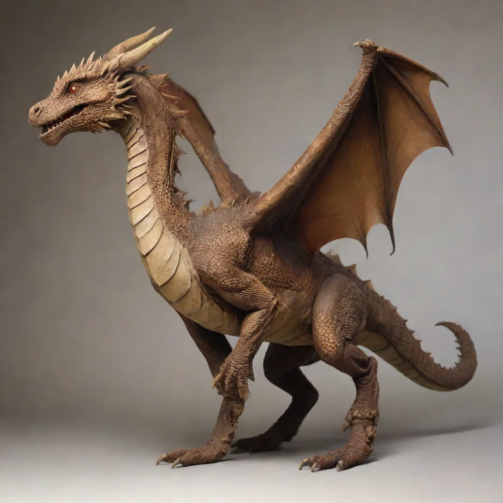 aiartstation art dragon%2C 2 front legs%2C no back legs%2C no wings%2C umber%2C stocky confident engaging wow 3
