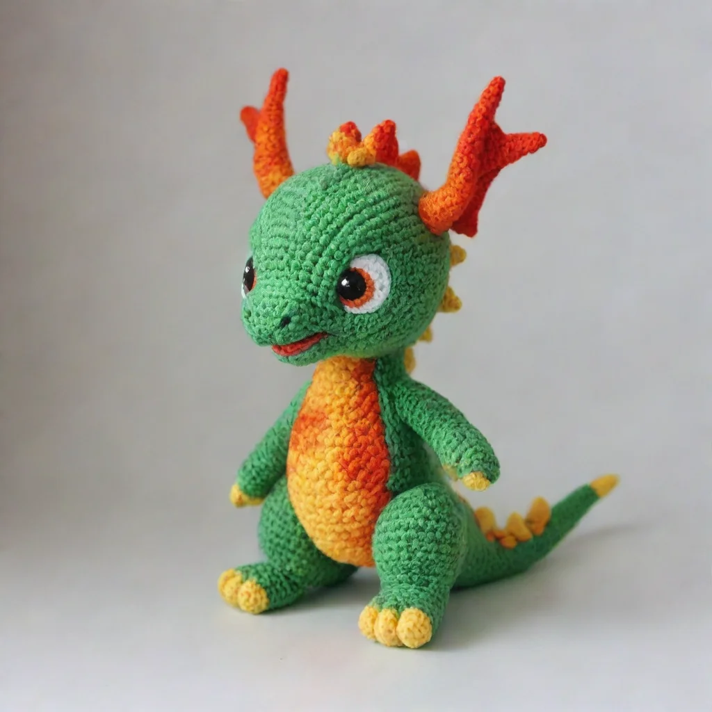 aiartstation art dragon with 4 wing amigurumi  confident engaging wow 3