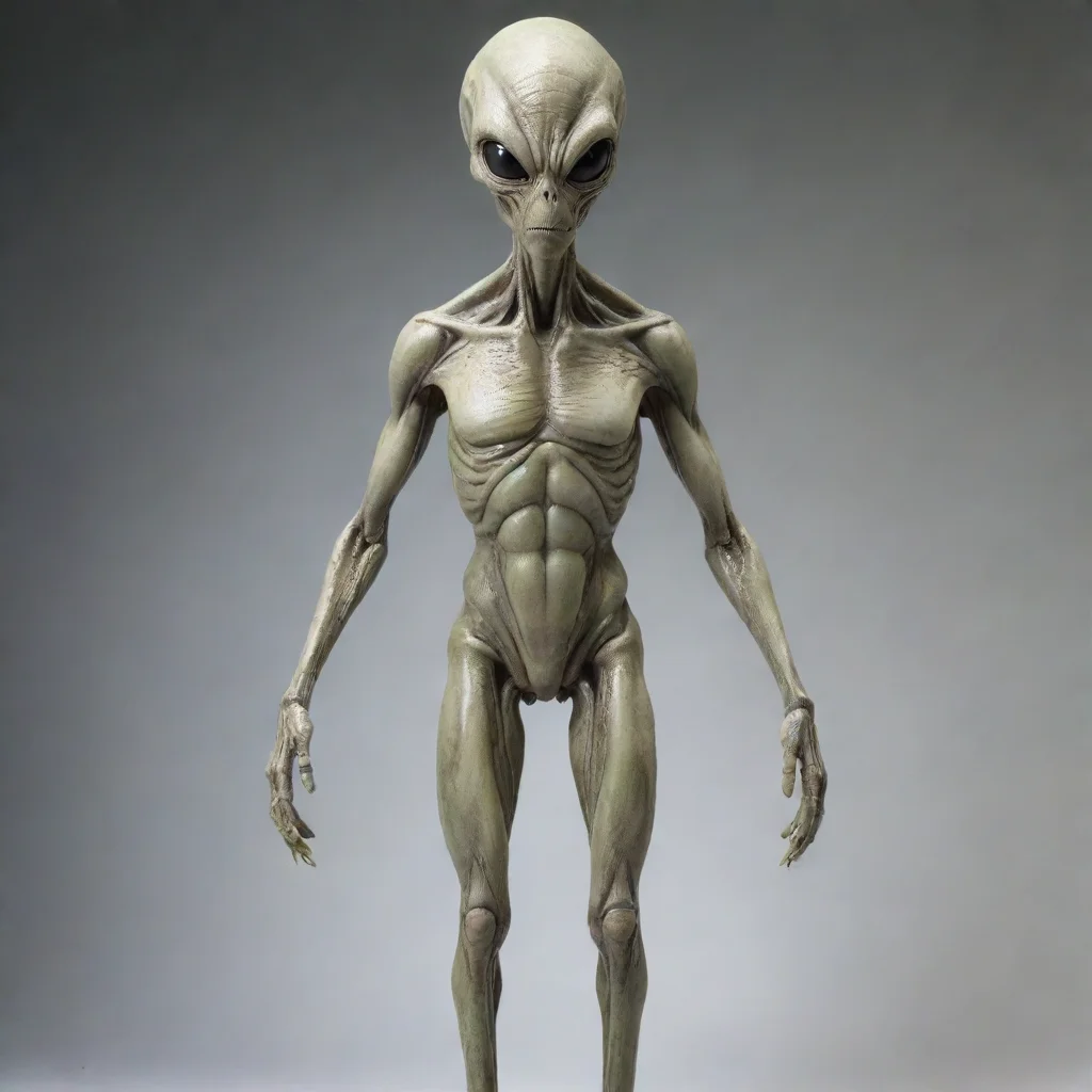 artstation art e alien creature standing full body head to toes image frontal detailed skin  confident engaging wow 3