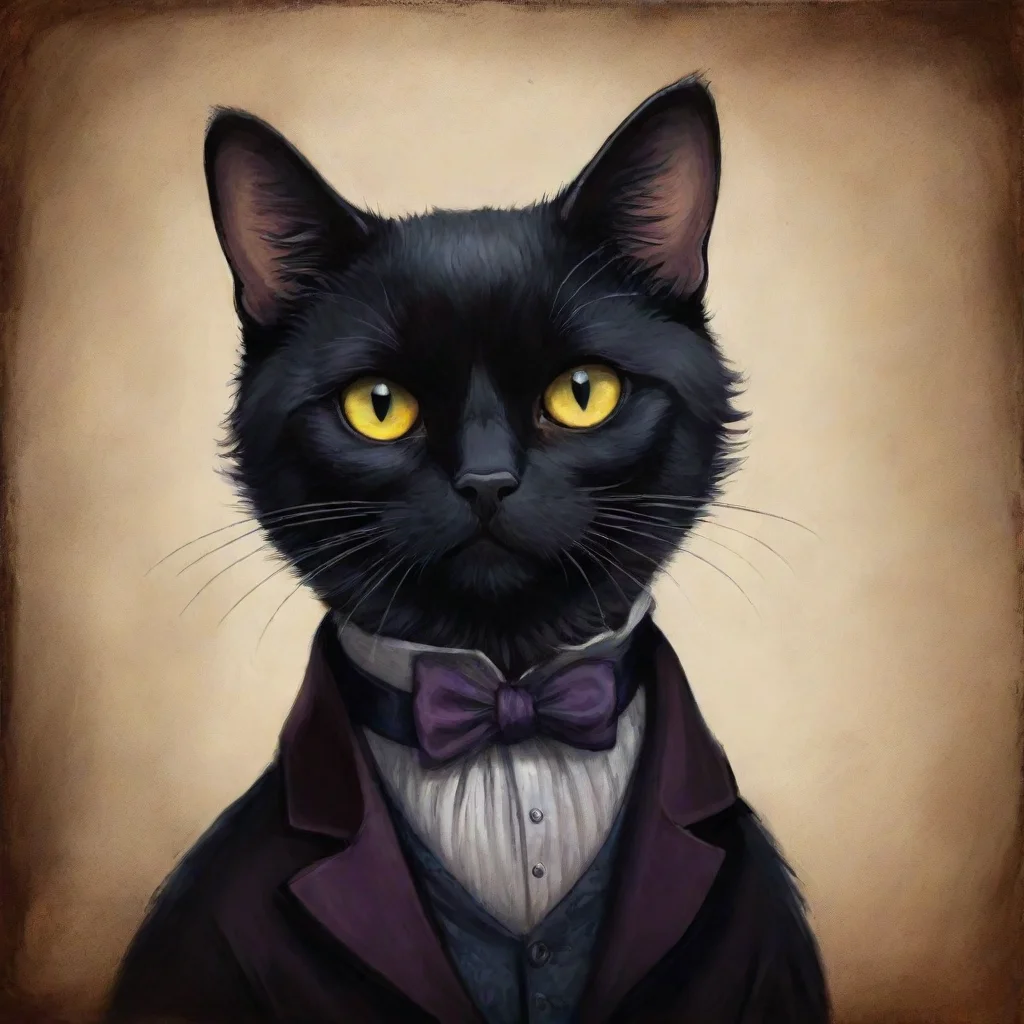 aiartstation art edgar allan poe as a cat confident engaging wow 3
