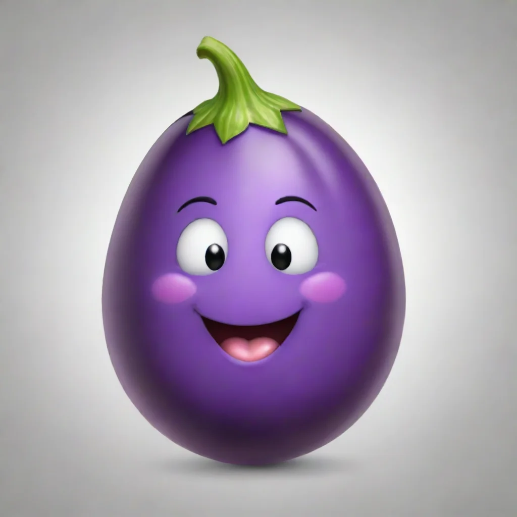 aiartstation art eggplant emoji confident engaging wow 3