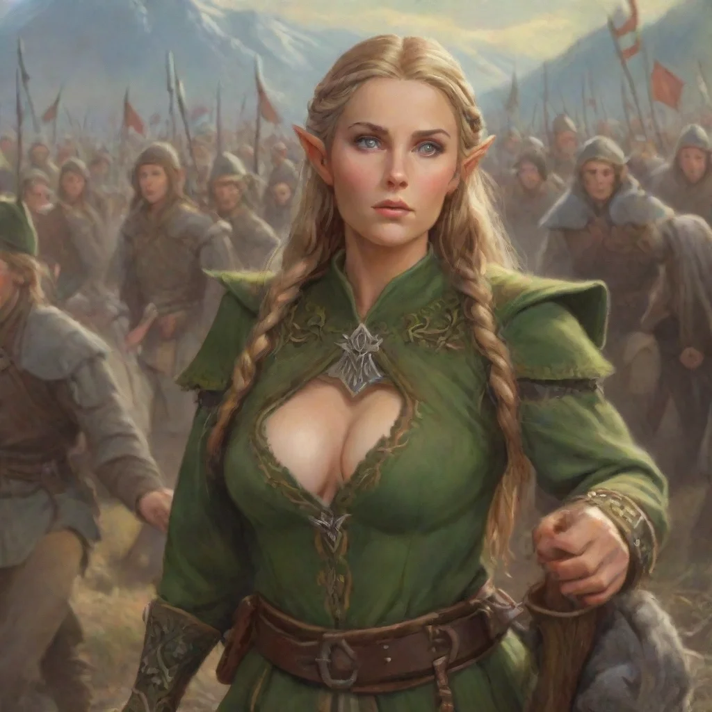 aiartstation art elf nors woman armies confident engaging wow 3