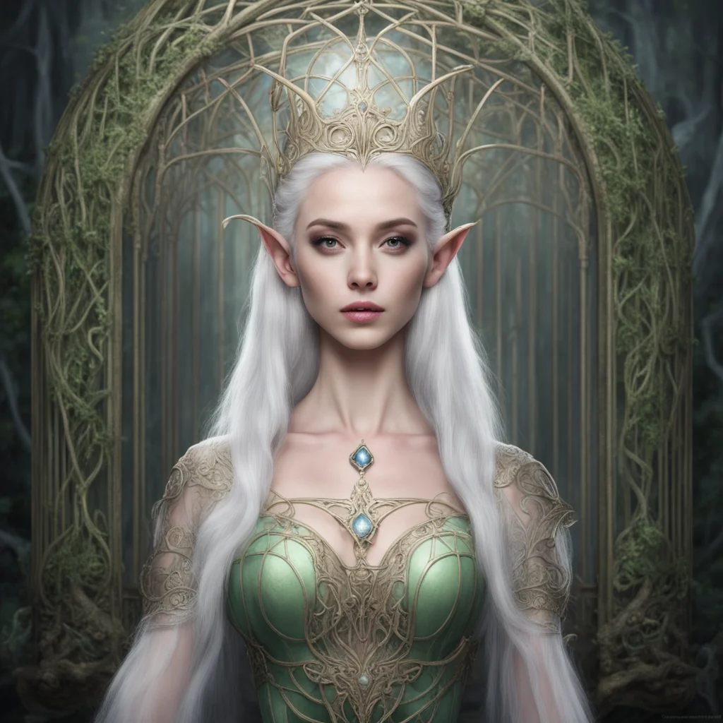 aiartstation art elven princess in a cage confident engaging wow 3