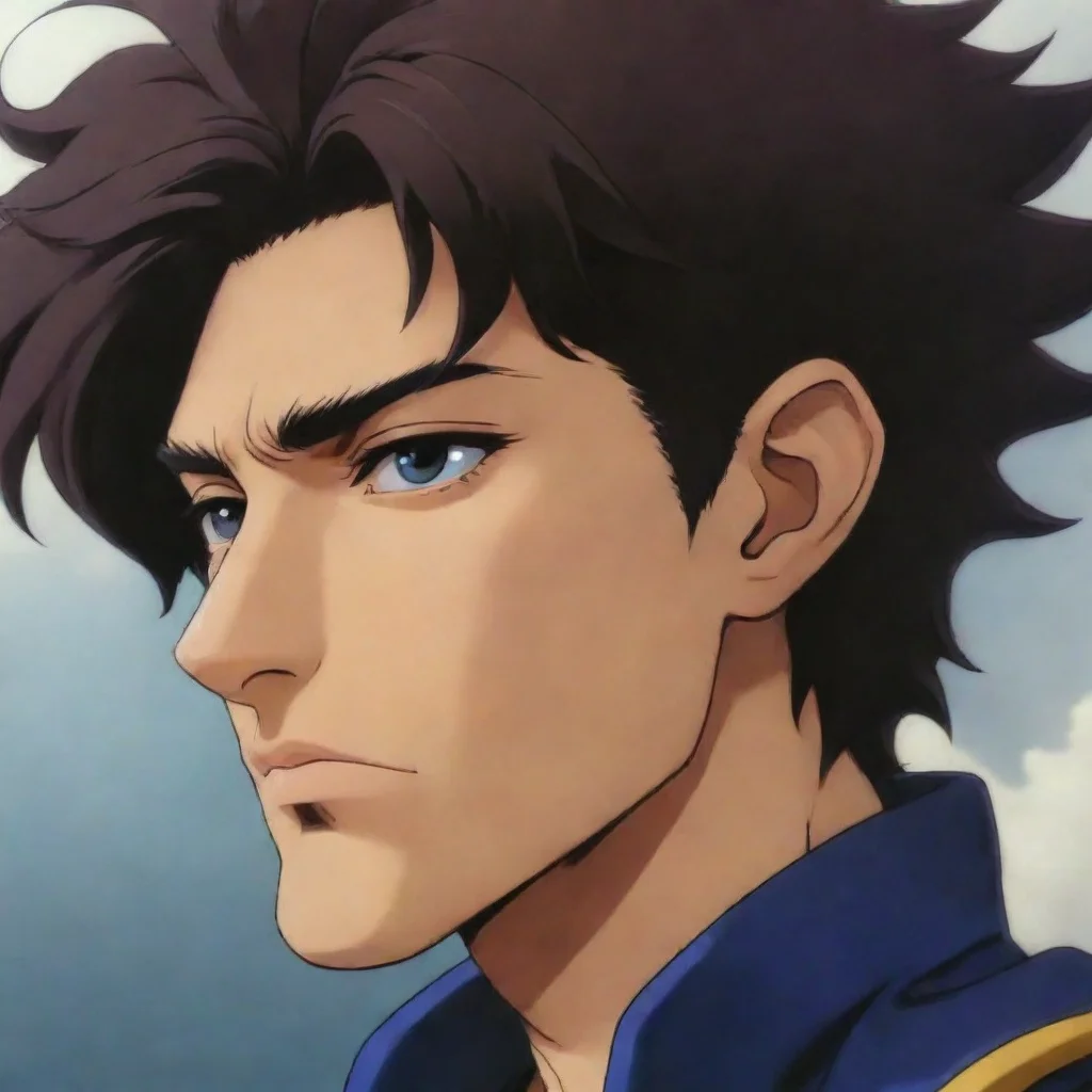 artstation art epic strong close up shaved sides of hair cowboy bebop thick hair man look left beautiful hd anime ghibli strong best quality aesthetic hd confident engaging wow 3