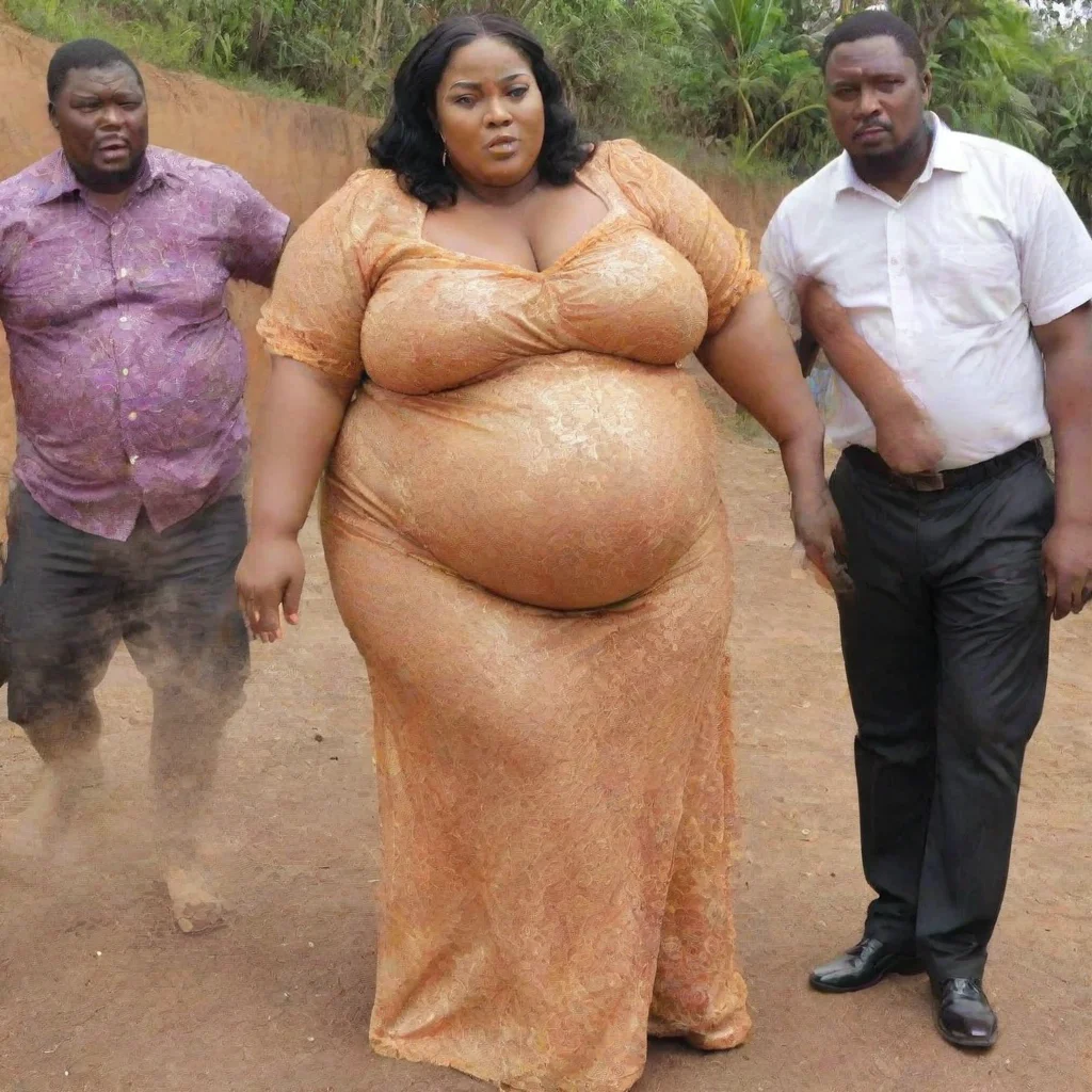 aiartstation art extremely obese nollywood actress confident engaging wow 3