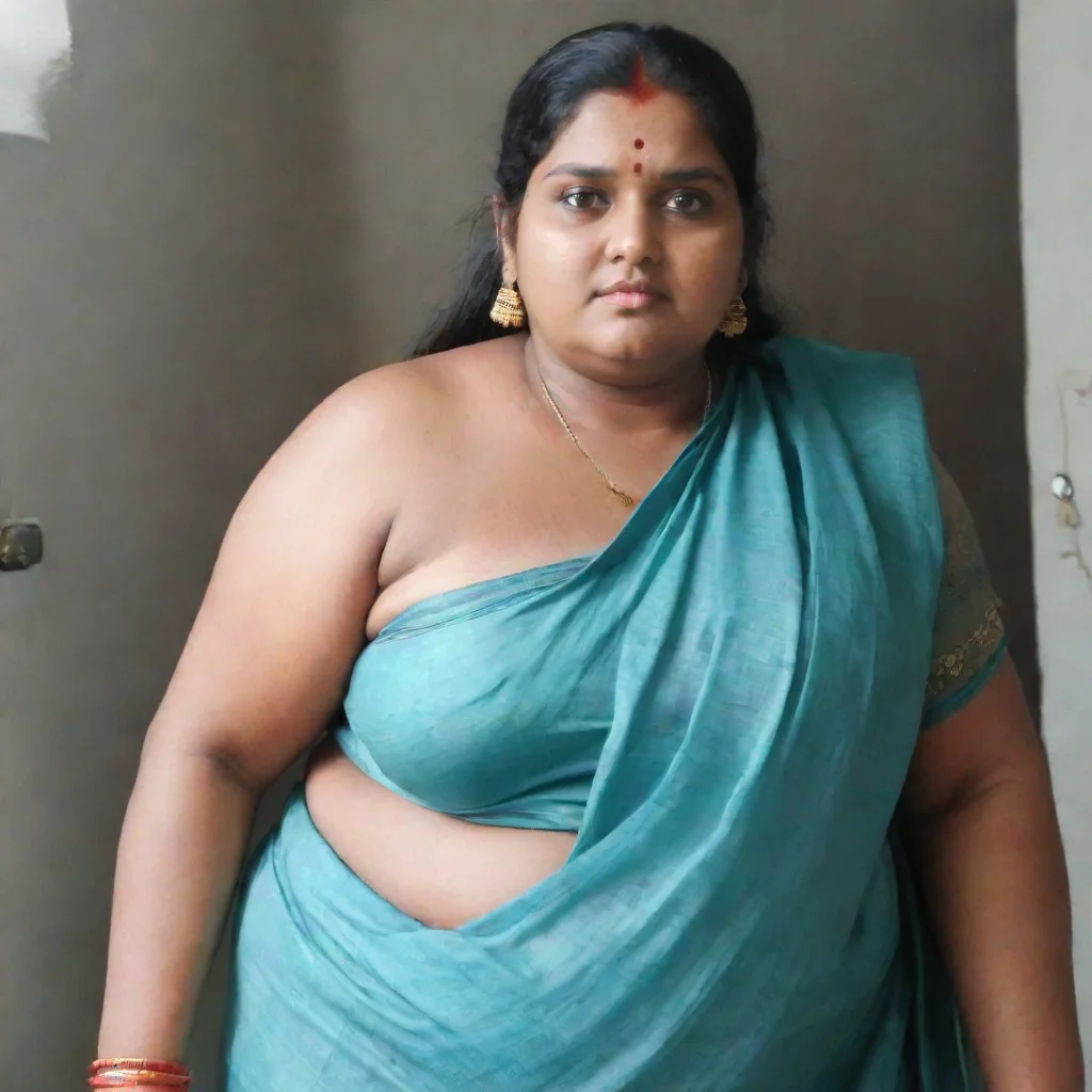 aiartstation art extremely obese tamil aunty confident engaging wow 3