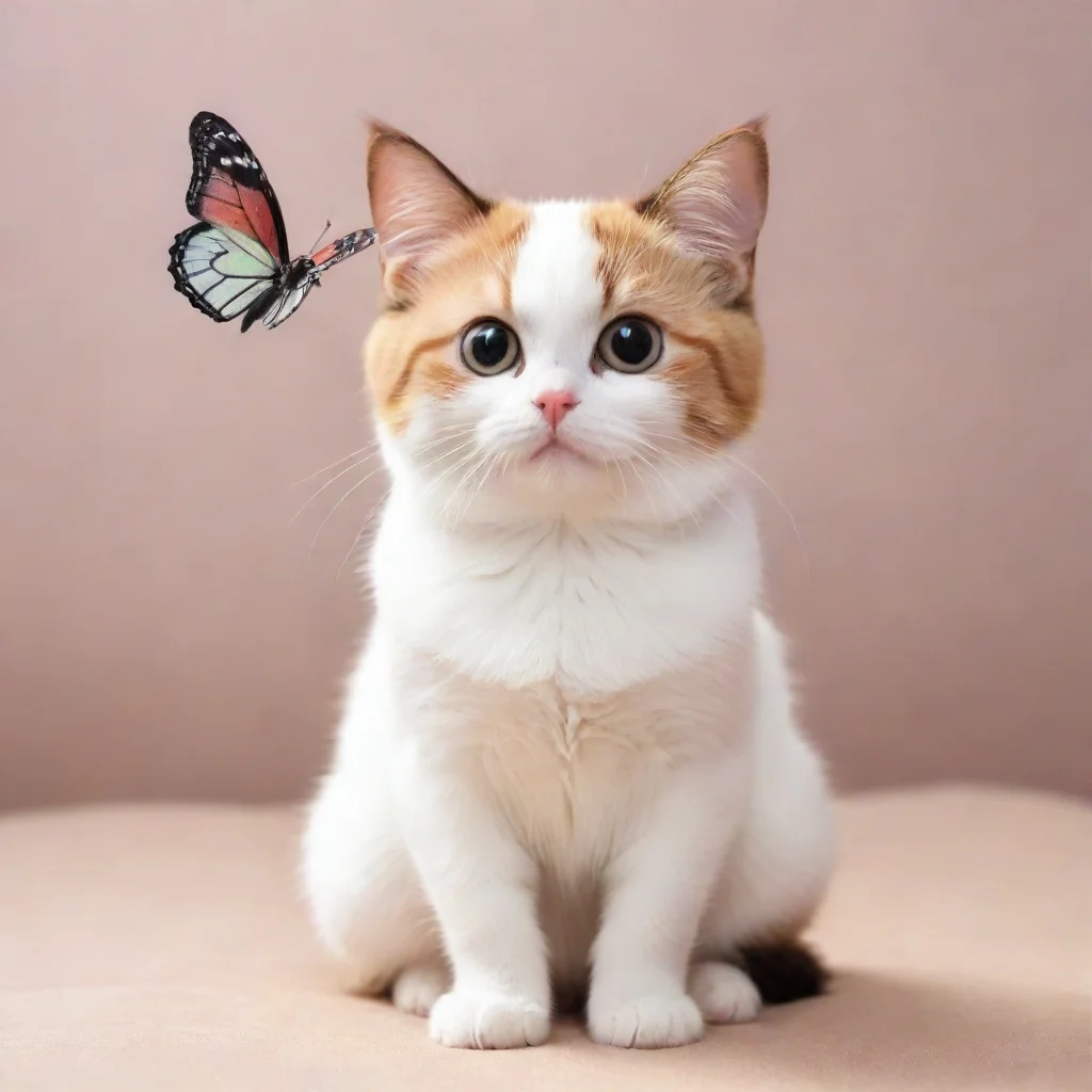 aiartstation art fait moi un chat en papillon kawai  confident engaging wow 3