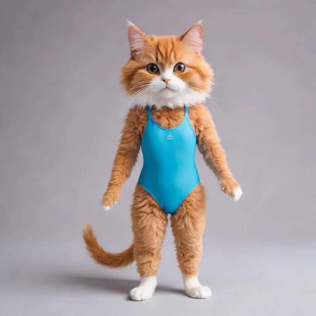 aiartstation art female furry cat with swimsuit  confident engaging wow 3