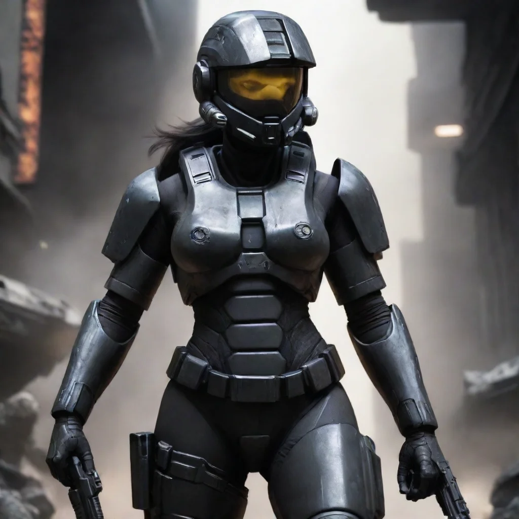 aiartstation art female odst confident engaging wow 3