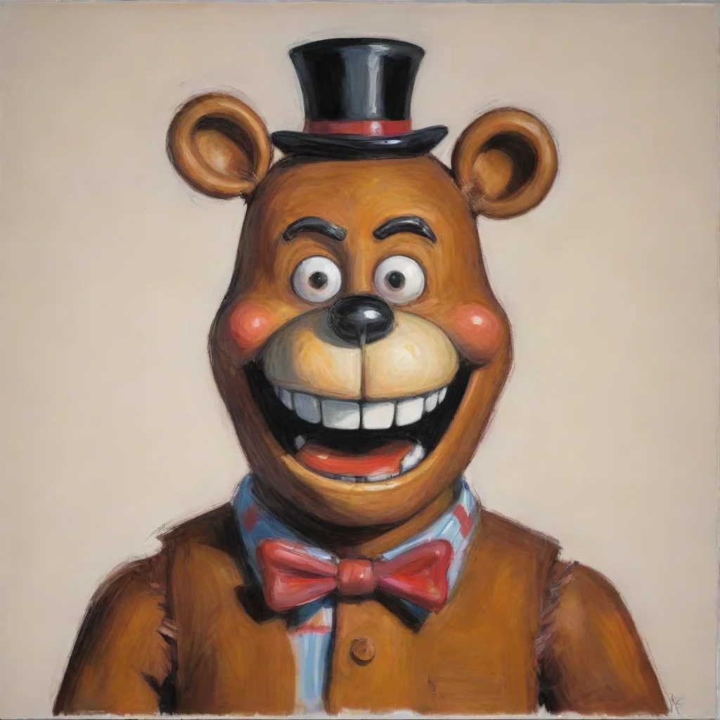 aiartstation art freddy fazbear%2C drawn by george condo confident engaging wow 3