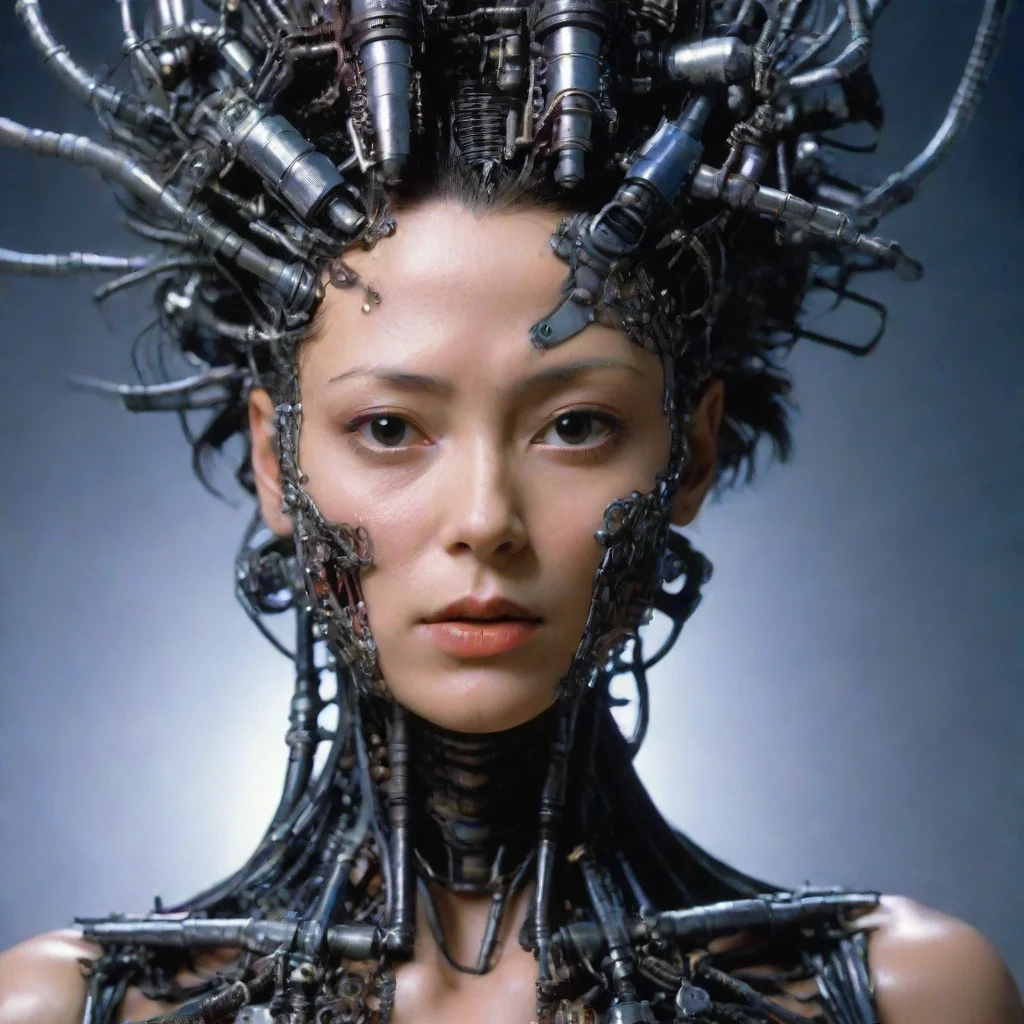 aiartstation art from movie event horizon 1997 from movie tetsuo 1989 from movie virus 1999 women made of machine parts hyper confident engaging wow 3