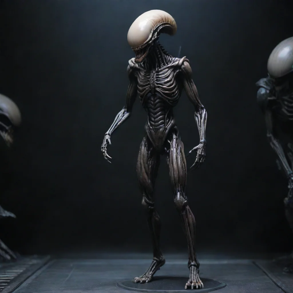 artstation art full cinematic pale skinned alien xenomorph giger figure tall standing  confident engaging wow 3