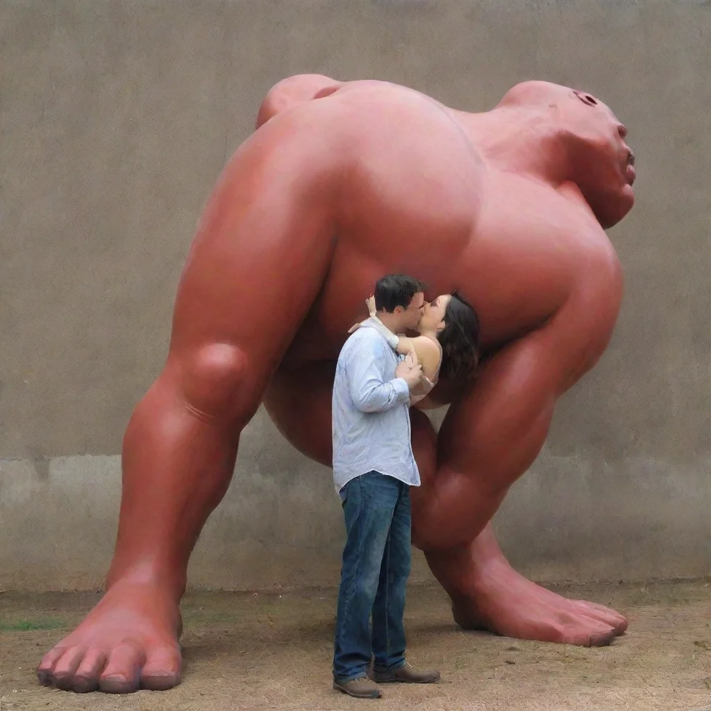 aiartstation art giant man kissing confident engaging wow 3