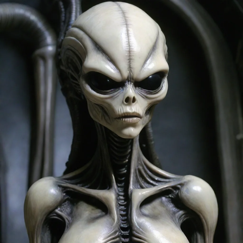 artstation art giger alien standing discolored pale  skin confident engaging wow 3
