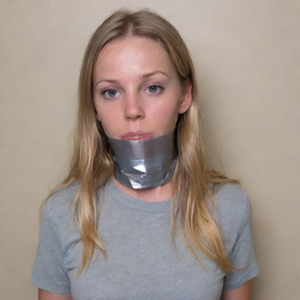 artstation art girl bound and gagged with duct tape confident engaging wow 3