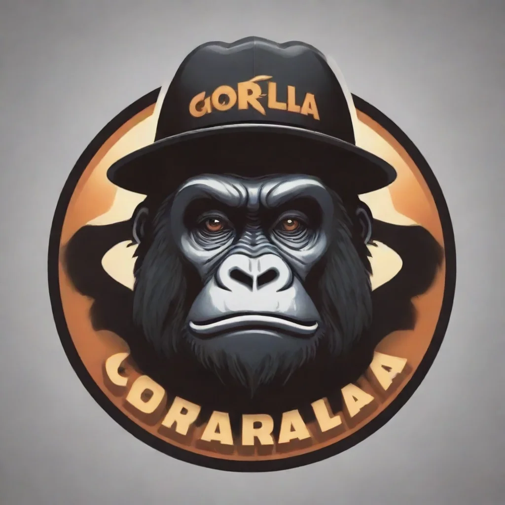 aiartstation art gorilla logo with a hat confident engaging wow 3