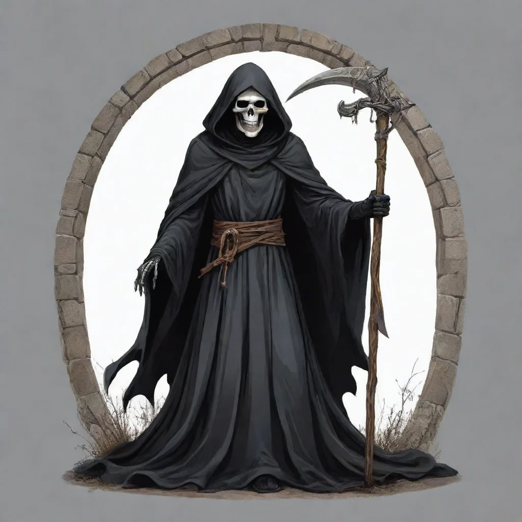aiartstation art grim reaper medieval illustration png confident engaging wow 3