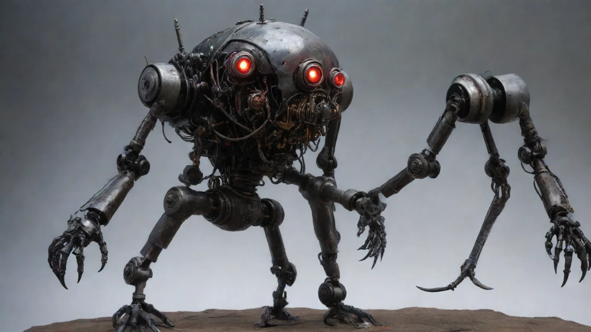 artstation art grimdark aetherophasic engine powered evil robot confident engaging wow 3 wide