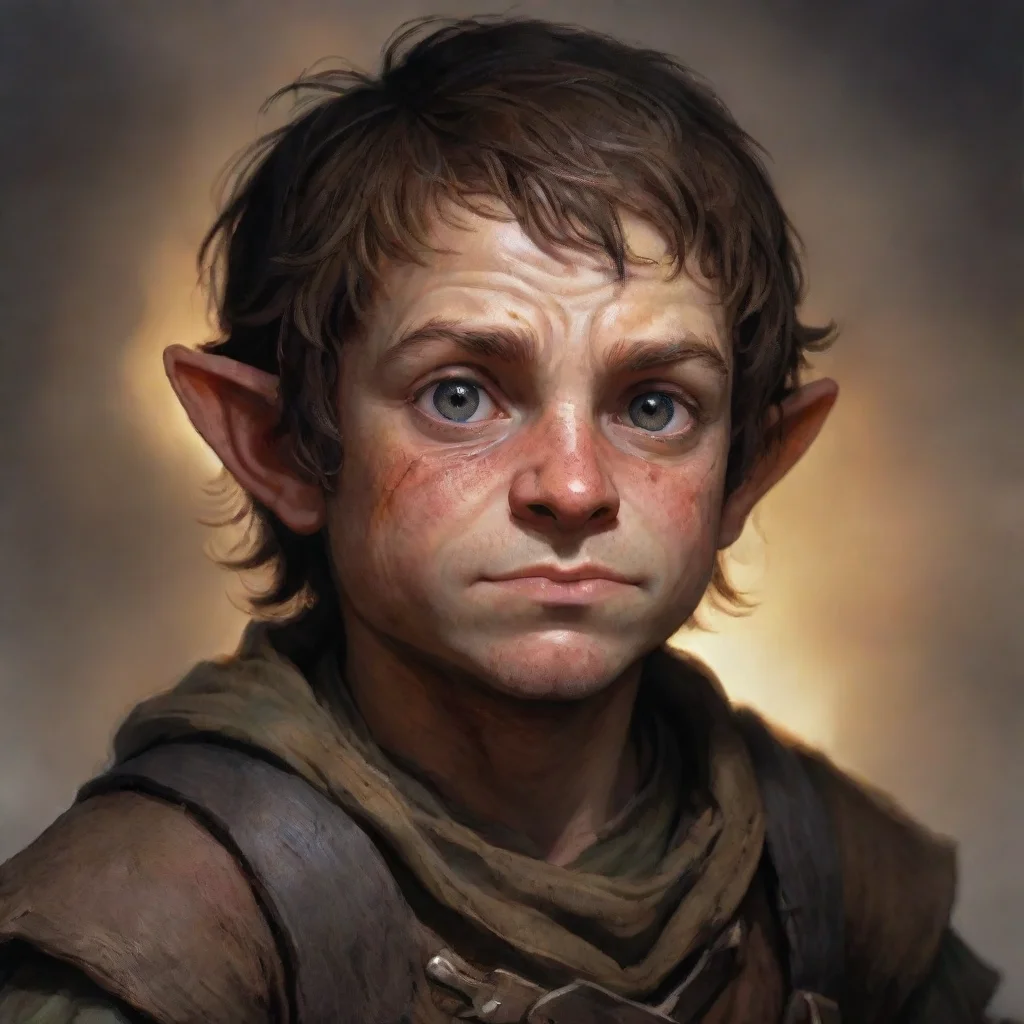 aiartstation art halfling portrait of a male character%2C with half of his face burnt confident engaging wow 3
